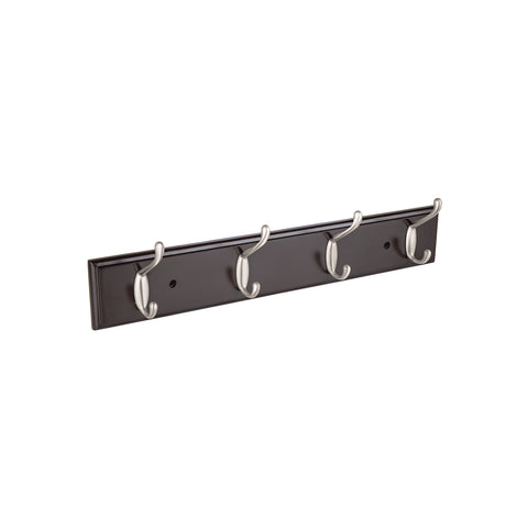 Perchero para pared con 4 ganchos satinados, HERMEX | PEPU-44 | 49624
