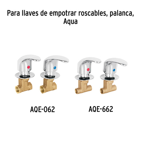 Juego de manerales de palanca para regadera, satín, AQUA | AQMR-62N | 49628