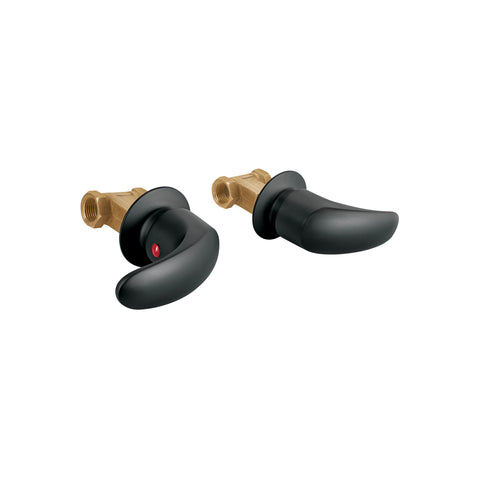 Juego de manerales de palanca para regadera, negro mate AQUA | AQMR-62M | 49629