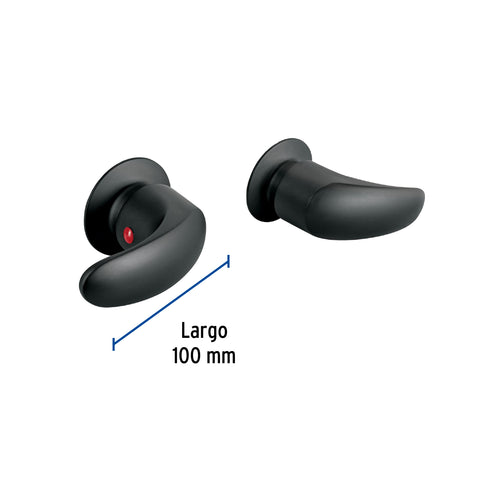Juego de manerales de palanca para regadera, negro mate AQUA | AQMR-62M | 49629