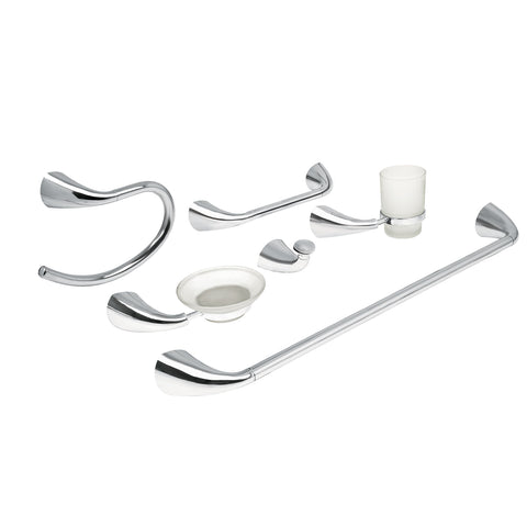 Juego de 6 accesorios para baño metálicos, FOSET AERO | AEA-7000 | 49640
