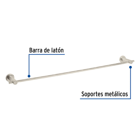 Toallero de barra de latón acabado satín, FOSET ELEMENT | ELA-76N | 49678