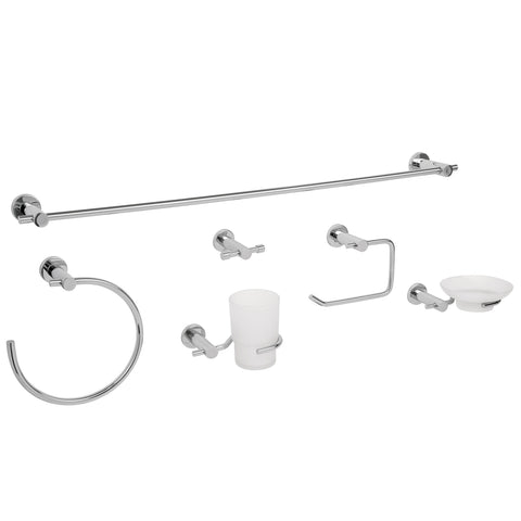 Juego de 6 accesorios para baño acabado cromo, FOSET ELEMENT | ELA-7000 | 49681