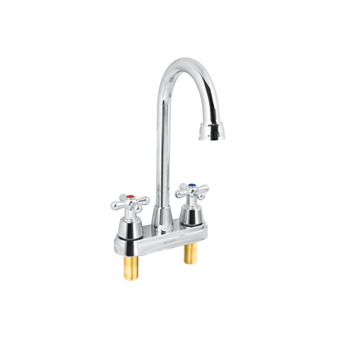 Mezcladora lavabo 4' cromo, tipo bar, cruceta, AQUA | AQM-61 | 49690
