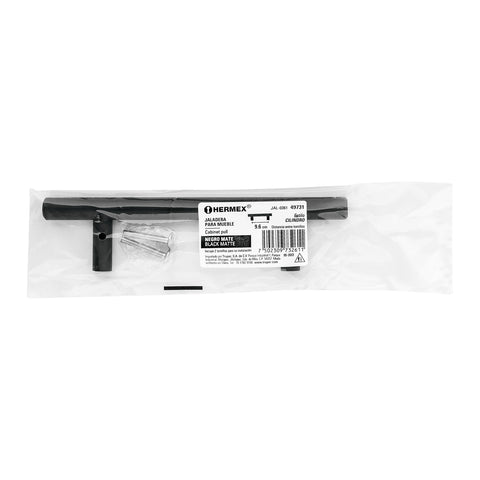 Jaladera de acero, 96mm, línea Cilindro, negro, HERMEX | JAL-0361 | 49731