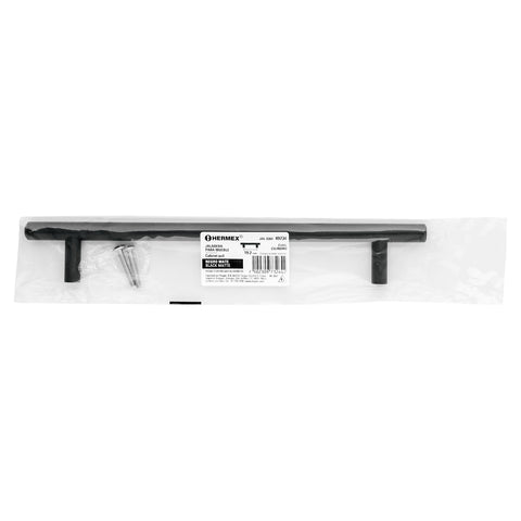Jaladera de acero, 192mm, línea Cilindro, negro, HERMEX | JAL-0364 | 49734