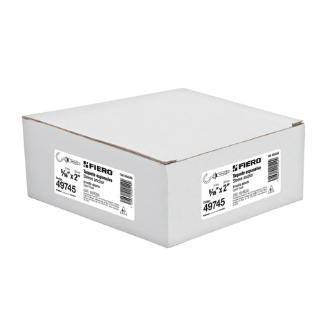 Caja con 100 taquetes expansivos 8x50 mm con armella abierta | TAE-8X45AG | 49745