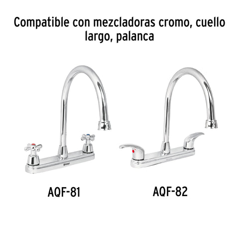 Cuello largo para mezcladora de fregadero, cromo, AQUA | AQCR-80 | 49791