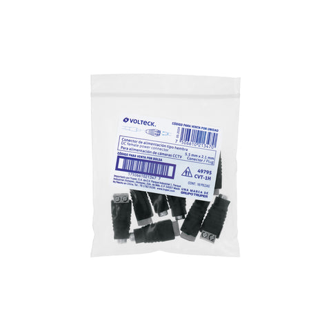 Conector de energía para CCTV tipo hembra, Volteck | CTV-1H | 49795