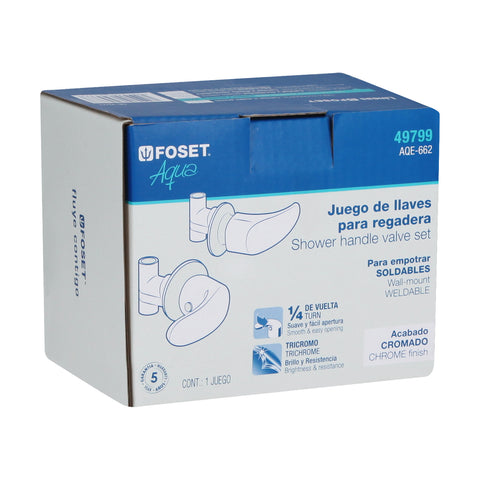 Juego llaves empotrar soldables, palanca, AQUA | AQE-662 | 49799