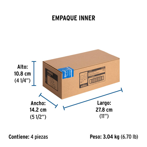 Juego llaves empotrar roscables, maneral metálico, BASIC | E-052B | 49800