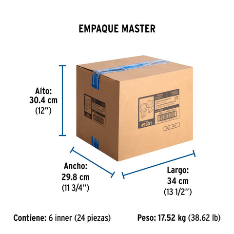 Juego llaves empotrar soldables, maneral metálico, BASIC | E-652B | 49801