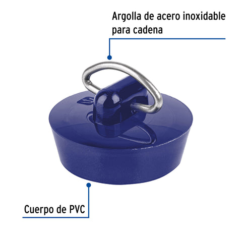 Tapón de PVC para lavabo, 26 a 35 mm, FOSET | TLAV-38 | 49815