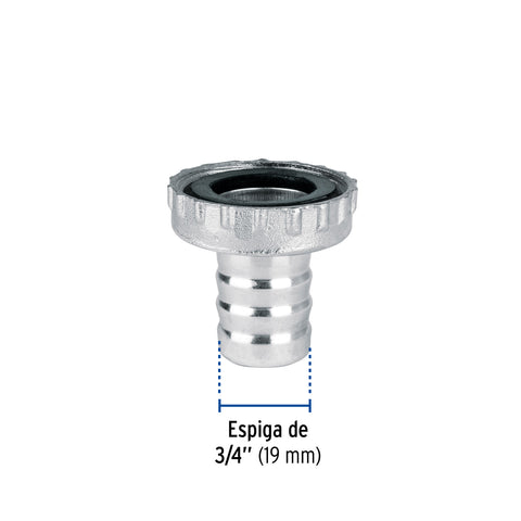 Adaptador metálico 1/2' para manguera, FOSET | ADJ-1/2Z | 49826
