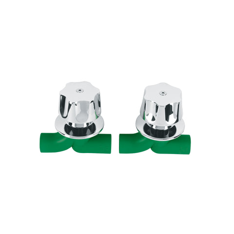 Juego de 2 llaves de empotrar PPR 1/2' con manerales, FOSET | CV-052 | 49828