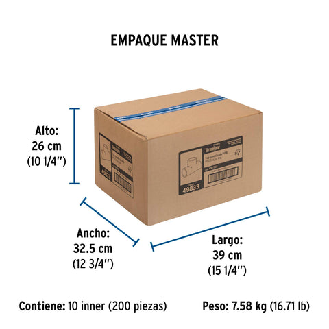 Tee sencilla de PPR 3/4', FOSET | CV-762 | 49833