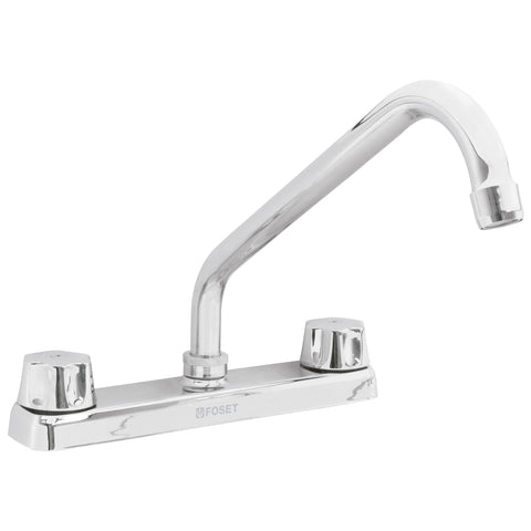 Mezcladora 8' fregadero cromo, cuello largo,compresión,BASIC | F-318-C | 49858