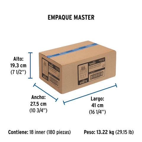 Adaptador PPR 1/2' macho con inserto metálico, FOSET | CV-611 | 49879