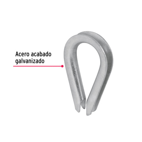 Bolsa con 10 guardacabos para cable de acero de 1/8', FIERO | GC-1/8 | 49908