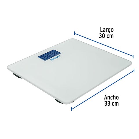 Báscula digital para baño, hasta 180 kg, FOSET | BASC-180B | 49910