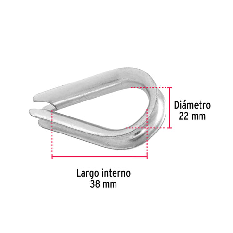 Bolsa con 10 guardacabos para cable de acero de 1/4', FIERO | GC-1/4 | 49911