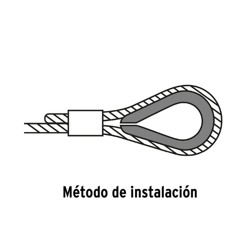 Bolsa con 5 guardacabos para cable de acero de 5/16', FIERO | GC-5/16 | 49912