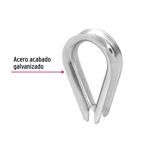 Bolsa con 5 guardacabos para cable de acero de 3/8', FIERO | GC-3/8 | 49913