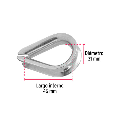 Bolsa con 5 guardacabos para cable de acero de 7/16', FIERO | GC-7/16 | 49917