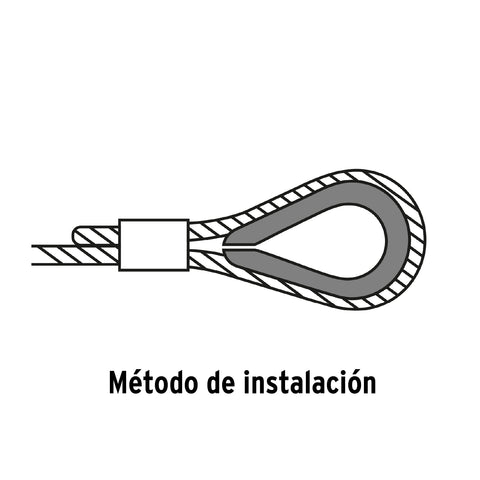 Bolsa con 5 guardacabos para cable de acero de 1/2', FIERO | GC-1/2 | 49918