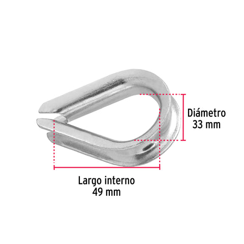 Bolsa con 5 guardacabos para cable de acero de 1/2', FIERO | GC-1/2 | 49918