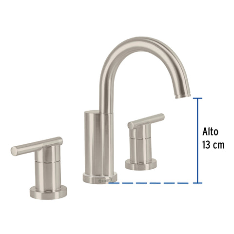 Mezcladora satín para lavabo con taladros separados, ELEMENT | ELM-91N | 49938