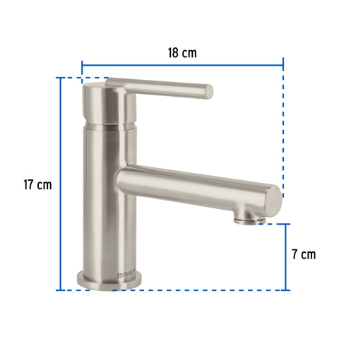 Monomando corto satín para lavabo, FOSET ELEMENT | ELM-45N | 49940