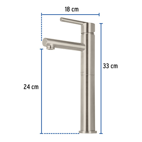 Monomando alto satín para lavabo, FOSET ELEMENT | ELM-46N | 49941