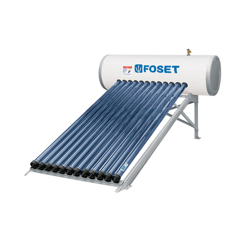 Calentador solar HeatPipe, 12 tubos, 150L, 4 personas, FOSET | CALE-12HS | 49965