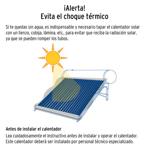Calentador solar HeatPipe, 12 tubos, 150L, 4 personas, FOSET | CALE-12HS | 49965