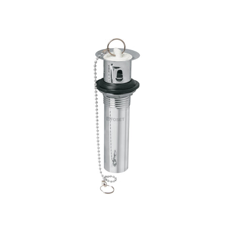 Contra p/lavabo c/rebosadero, tapón y cadena, cromo, 1-1/4' | CE-204 | 49982
