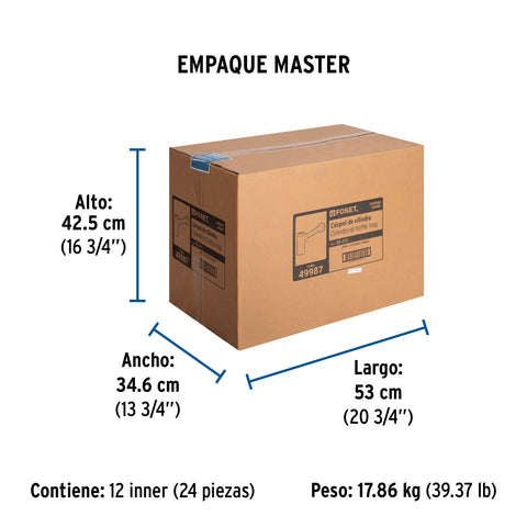 Céspol de bote minimalista 1 1/4', cromo, para lavabo, FOSET | CE-212 | 49987