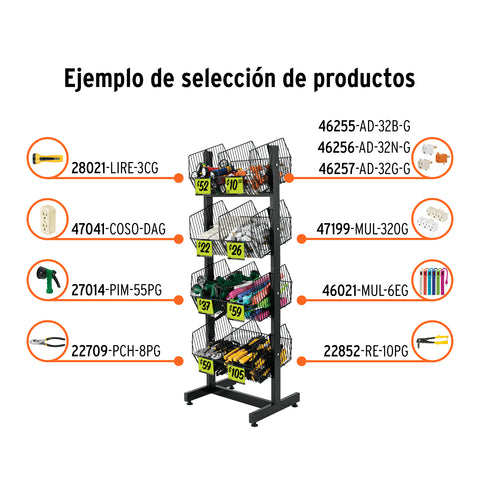 Rack botadero, metálico, 4 niveles, Truper | R-BOT | 50030