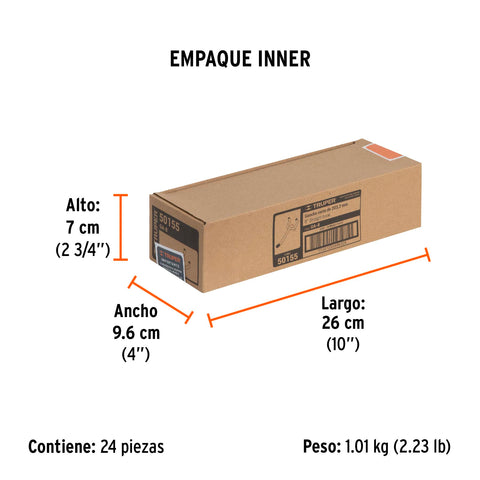 Gancho recto de 8' para perfocel y panel ranurado, Truper | GA-8 | 50155