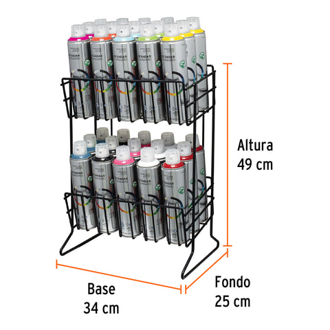 Rack para 30 pinturas en aerosol, Truper | R-PINT-A | 50329