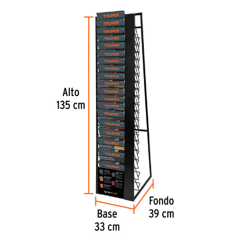 Rack para 19 hojas de lija, Truper | R-LIJ2 | 51578