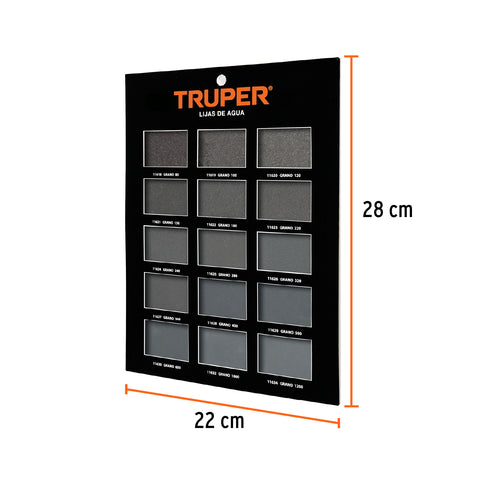 Exhibidor Truper de lijas de agua | EXT-LA | 55559