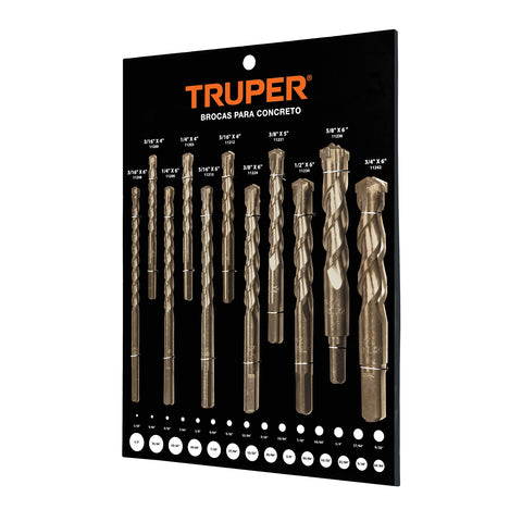 Exhibidor Truper de brocas de concreto | EXT-BCT | 55564