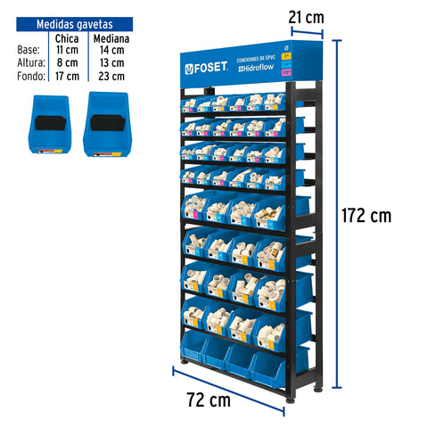 Rack con conexiones CPVC, FOSET | R-CPVC-FOS | 55857