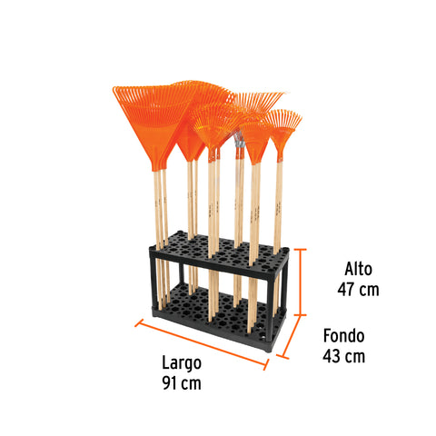 Rack de plástico para escobas, Truper | R-ES | 55863