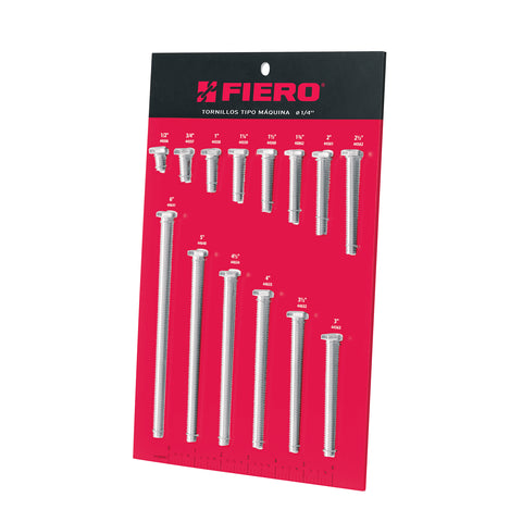 Exhibidor FIERO con tornillos tipo máquina, 1/4' | EXF-TORM-1/4 | 55896