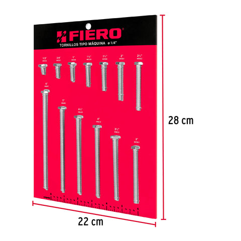 Exhibidor FIERO con tornillos tipo máquina, 1/4' | EXF-TORM-1/4 | 55896