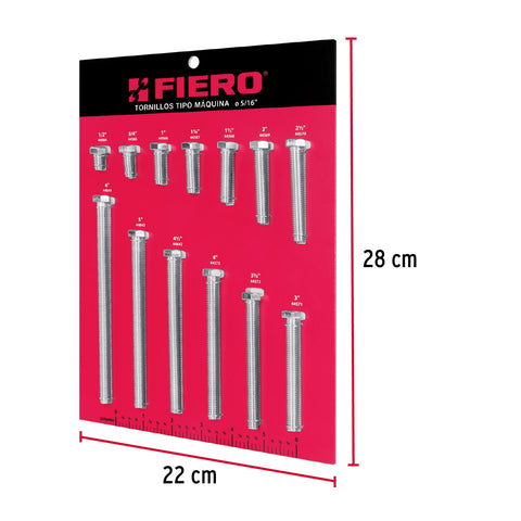 Exhibidor FIERO con tornillos tipo máquina, 5/16' | EXF-TORM-5/16 | 55897