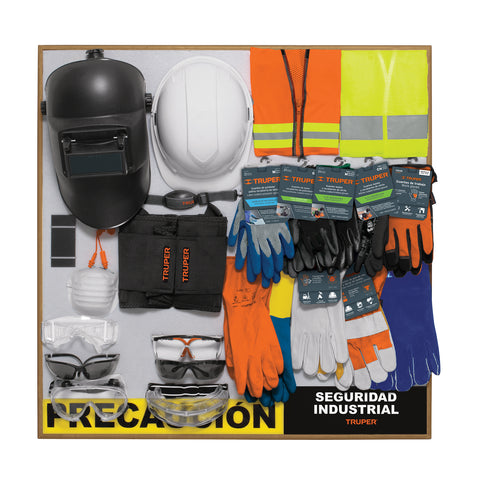 Exhibidor de Seguridad industrial, 80x80 cm, 1 tablero | EX80-IND-1T | 55913
