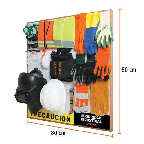 Exhibidor de Seguridad industrial, 80x80 cm, 1 tablero | EX80-IND-1T | 55913